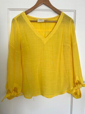 Anthropologie Maeve Verona Tied-Sleeve Top | Size MP